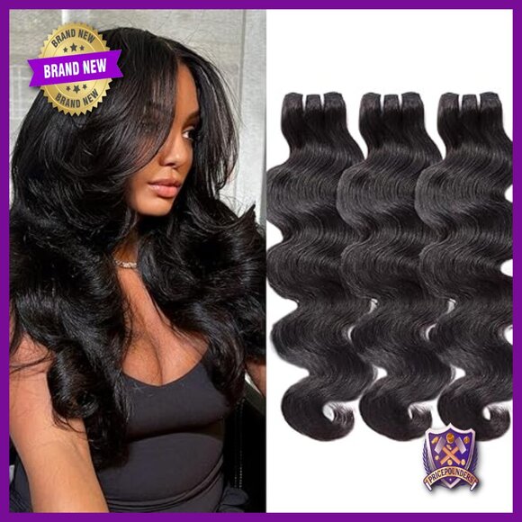 Brazilian Virgin Hair Extensions 22 Inch Body Wave Bundles Silky Soft main image 5